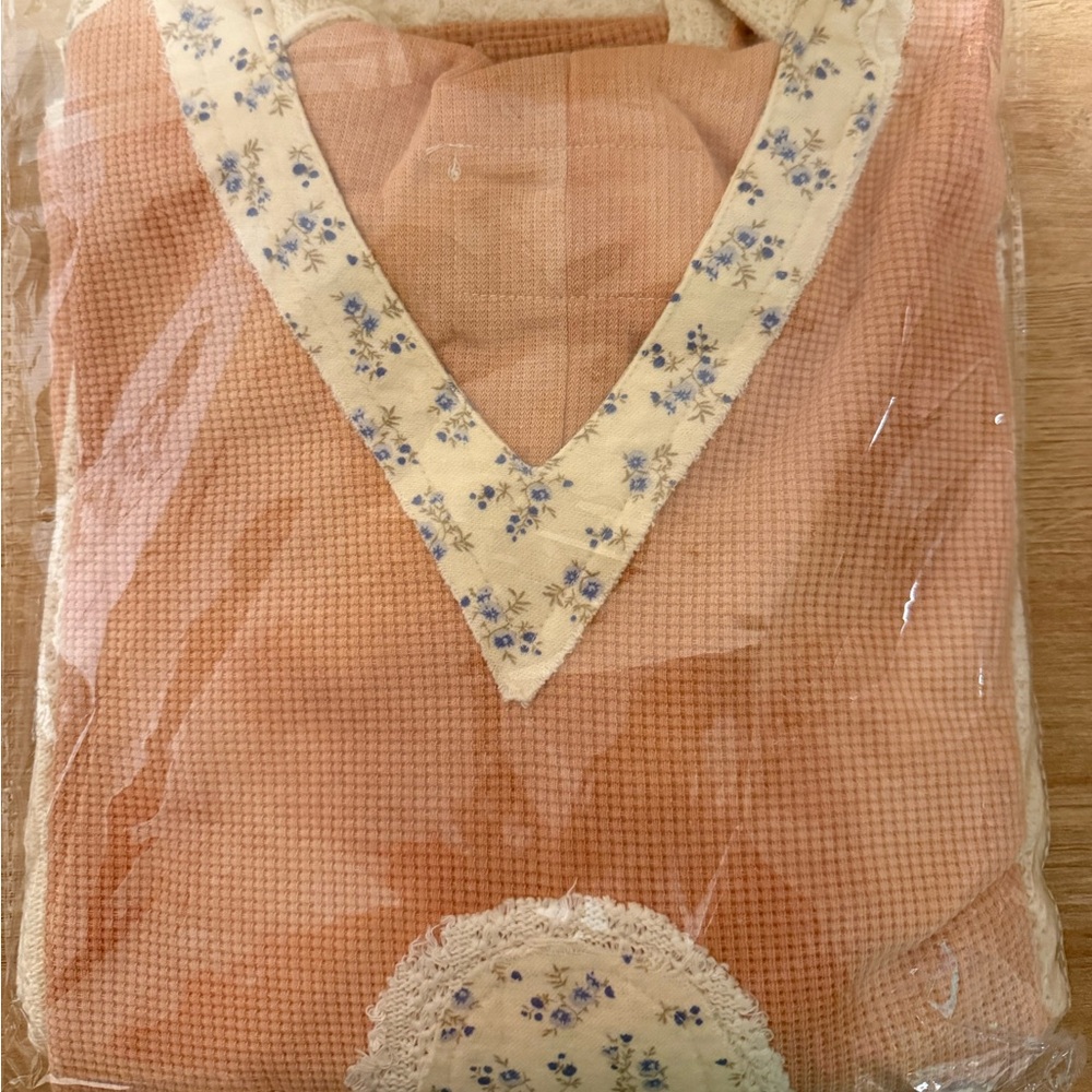 POL Peach and Cream Patchwork Hoodie - Picture 9 of 9